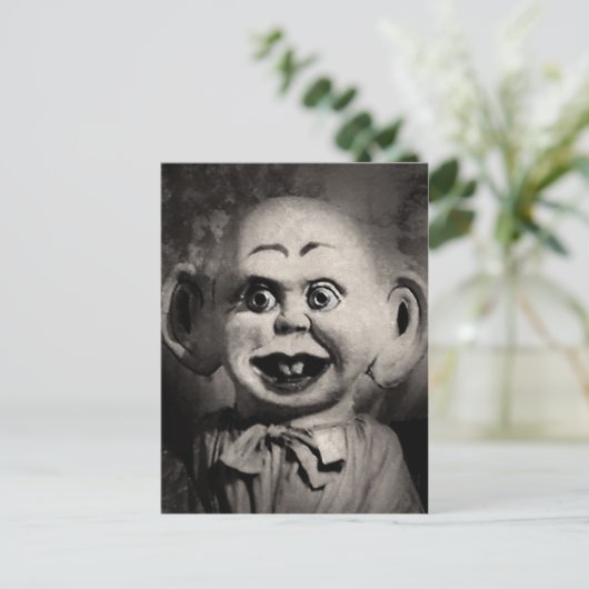 Creepy  Puppet Briefkaart (Staand voorkant)