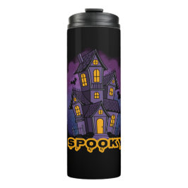 Creepy Purple Mansion Spooky Haunted House Thermosbeker
