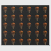 Creepy Realistic Halloween Pumpkin Skull Sticker Cadeaupapier (Vlak)