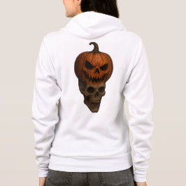 Creepy Realistic Halloween Pumpkin Skull Sticker Hoodie