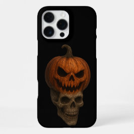 Creepy Realistic Halloween Pumpkin Skull Sticker iPhone 16 Pro Max Hoesje