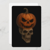 Creepy Realistic Halloween Pumpkin Skull Sticker Kaart (Voorkant / Achterkant)