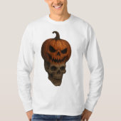 Creepy Realistic Halloween Pumpkin Skull Sticker T-shirt (Voorkant)