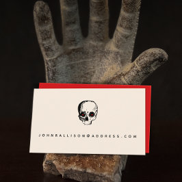 Creepy Red Eye Skull Calling Card Contactkaartje