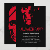 Creepy Red Skull Volwassen Halloween Kostuumfeest Kaart (Voorkant / Achterkant)