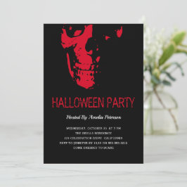 Creepy Red Skull Volwassen Halloween Kostuumfeest Kaart