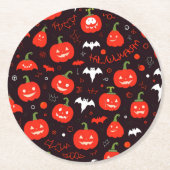 Creepy rode Halloween Onderzetters met spookachtig (Voorkant)