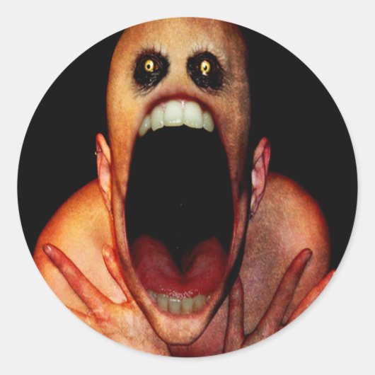 Creepy Ronde Sticker (Voorkant)