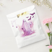 Creepy roze spook vleermuizen spinnen gelukkig Hal Bedankzakje (Gezegeld)