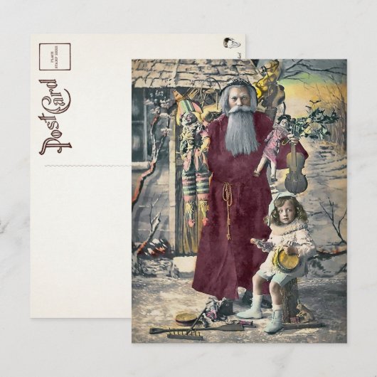 Creepy Santa Christmas Briefkaart (Voorkant / Achterkant)