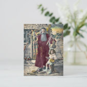 Creepy  Santa Christmas Briefkaart (Staand voorkant)