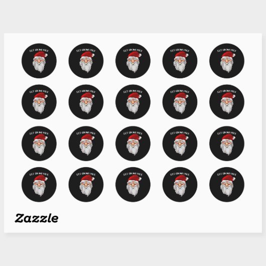 Creepy Santa Christmas -xmas Sit On My Face  Ronde Sticker (Vel)