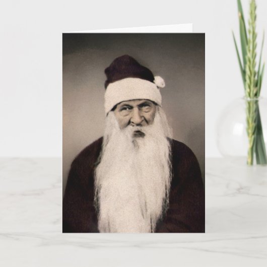  Creepy Santa Claus Holiday Kaart (Voorkant)