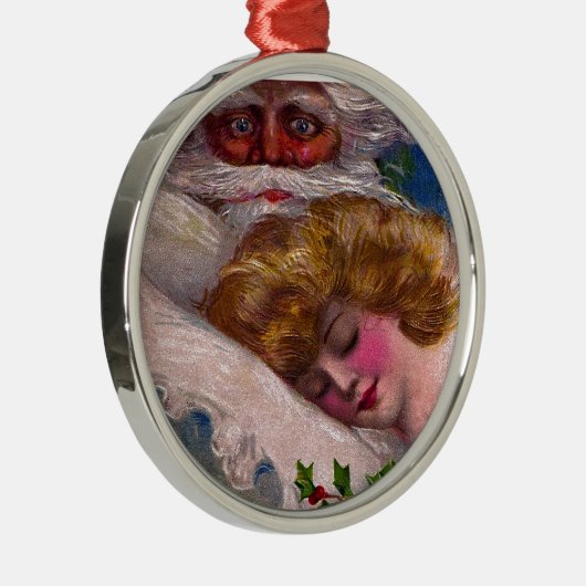 Creepy Santa Claus  kerstmis Metalen Ornament (Rechts)