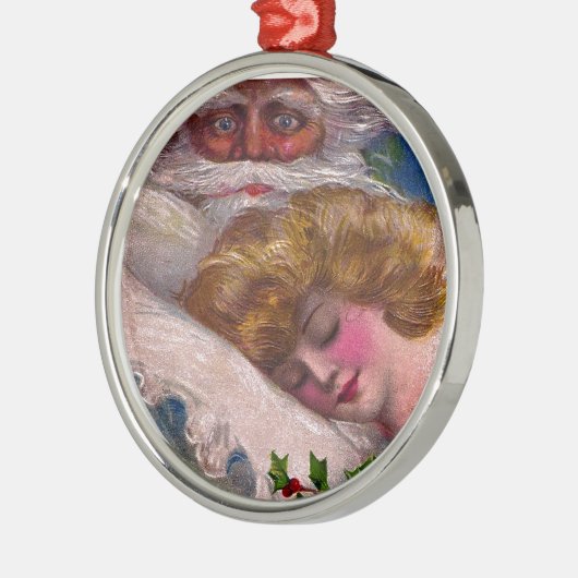 Creepy Santa Claus  kerstmis Metalen Ornament (Links)
