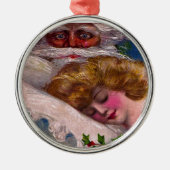 Creepy Santa Claus  kerstmis Metalen Ornament (Voorkant)
