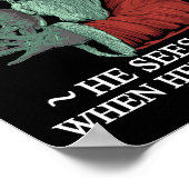 Creepy Santa Claus Krampus Kerstmis Poster (Hoek)