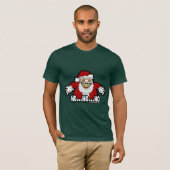 Creepy Santa Claus Screwball Graphics HOHOHO T-shirt (Voorkant volledig)
