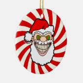 Creepy Santa Claus Screwball Graphics Keramisch Ornament (Rechts)