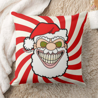 Creepy Santa Claus Screwball Graphics Kussen