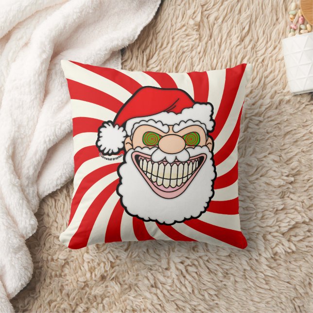 Creepy Santa Claus Screwball Graphics Kussen (Deken)