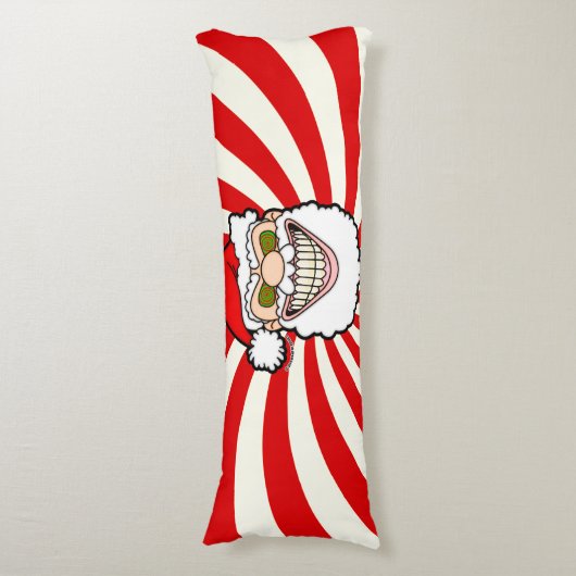 Creepy Santa Claus Screwball Graphics Lichaamskussen (Voorkant Verticaal)