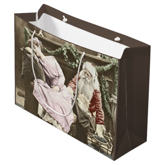 Creepy Santa Groot Cadeauzakje (Voorkant Gekanteld)