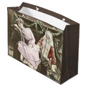 Creepy Santa Groot Cadeauzakje (Achterkant Gekanteld)