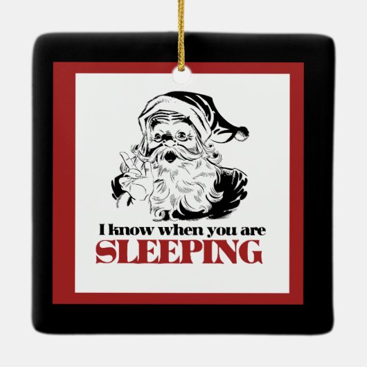 Creepy Santa Keramisch Ornament (Achterkant)