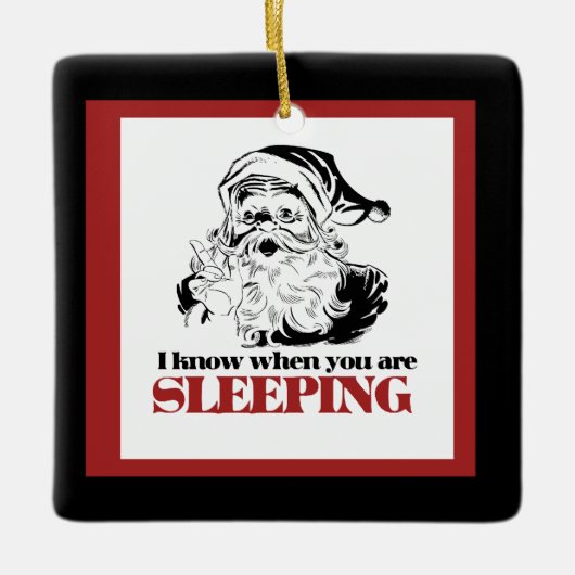 Creepy  Santa Keramisch Ornament (Voorkant)