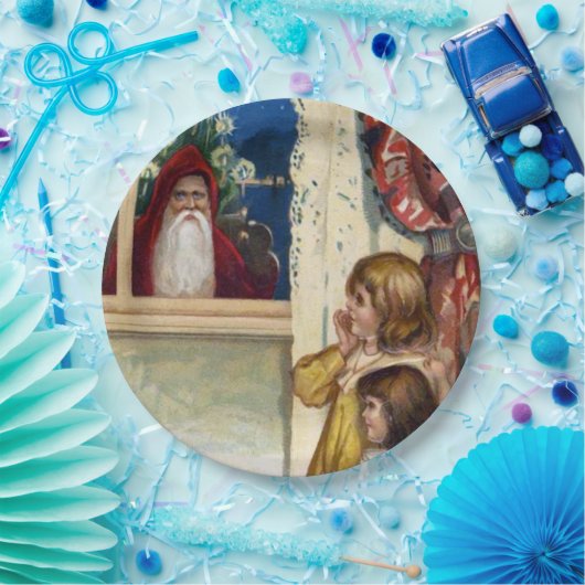 Creepy Santa Kerstmis Papieren Bordje (Feest)