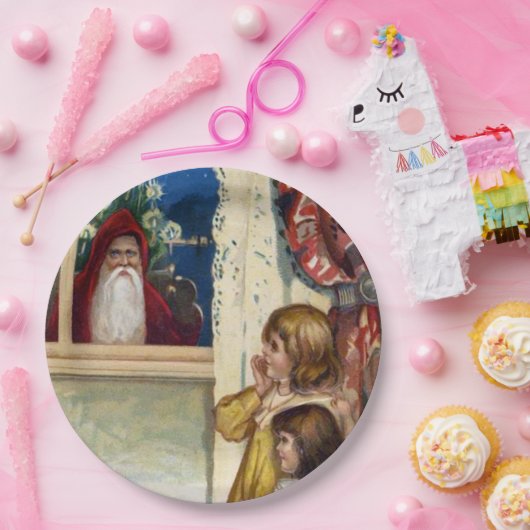 Creepy Santa Kerstmis Papieren Bordje (Feest)