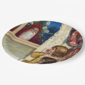 Creepy Santa Kerstmis Papieren Bordje (Gekanteld)