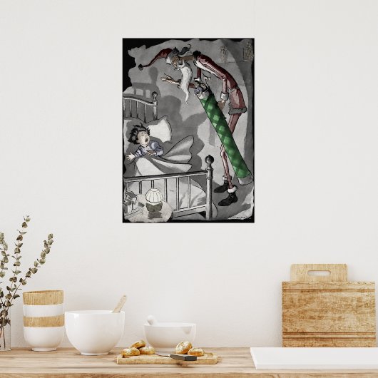 Creepy Santa Poster (Keuken)
