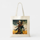 Creepy Scarecrow Halloween Treat Canvas tas (Achterkant)
