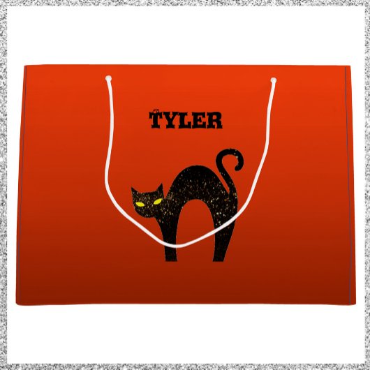 Creepy Scary Black Cat Halloween Groot Cadeauzakje