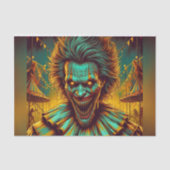 Creepy Scary Clown Decoupage Papier (Voorkant)