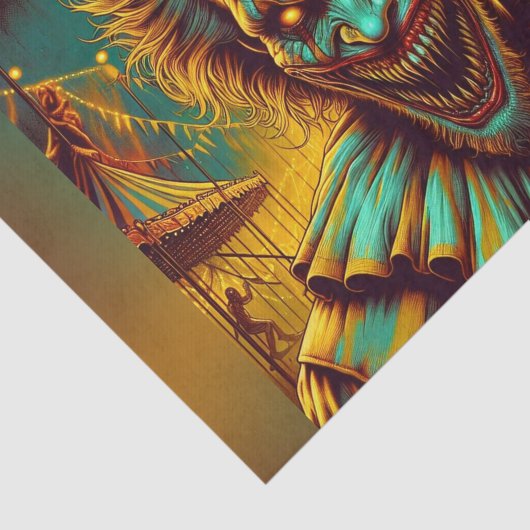 Creepy Scary Clown Decoupage Papier (Detail)