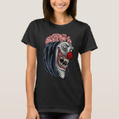 Creepy Scary Halloween Evil Zombie Clown Horror T-shirt (Voorkant)