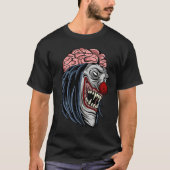 Creepy Scary Halloween Evil Zombie Clown Horror T-shirt (Voorkant)
