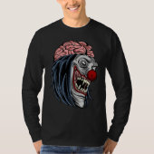 Creepy Scary Halloween Evil Zombie Clown Horror T-shirt (Voorkant)