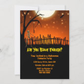 Creepy & Scary Halloween Party Kaart (Voorkant)