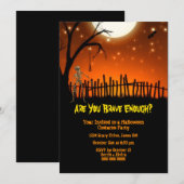 Creepy & Scary Halloween Party Kaart (Voorkant / Achterkant)