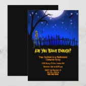 Creepy & Scary Halloween Party Kaart (Voorkant / Achterkant)