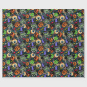 Creepy Scary Halloween Spooky Cadeaupapier (Vlak)