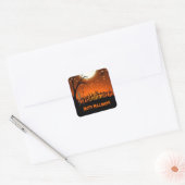 Creepy & Scary Halloween Vierkante Sticker (Envelop)