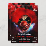 Creepy Scary Killer Clown Halloween Birthday Party Kaart<br><div class="desc">Creepy Scary Killer Clown Halloween Birthday Party Invitations</div>