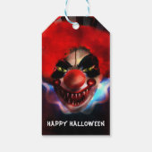 Creepy Scary Killer Clown Halloween Party Favor Cadeaulabel (Achterkant)