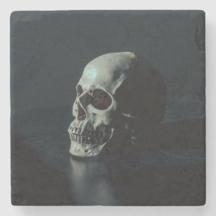 Creepy Scary Skull Stenen Onderzetter