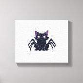 Creepy Schattige Cat – Spider Legs & Heart Eyes Cl Canvas Afdruk (Voorkant)